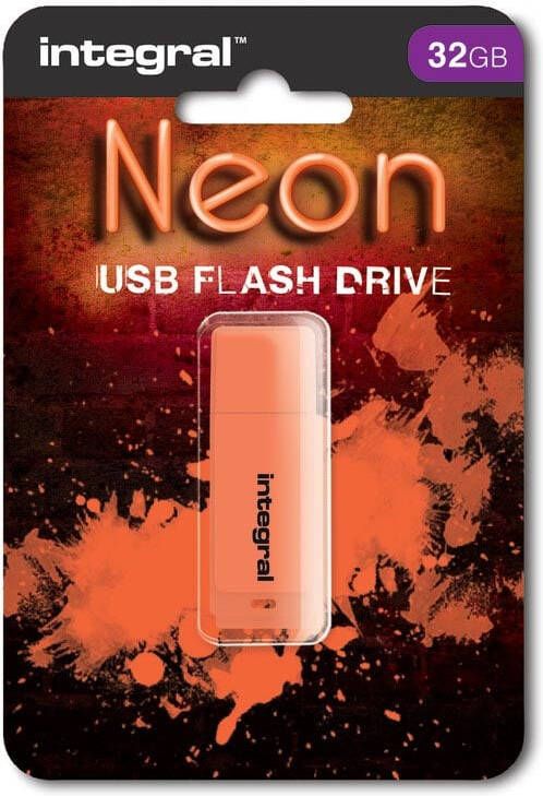 Integral Neon USB 2.0 stick 32 GB oranje