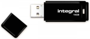 Integral USB 2.0 stick 16 GB zwart