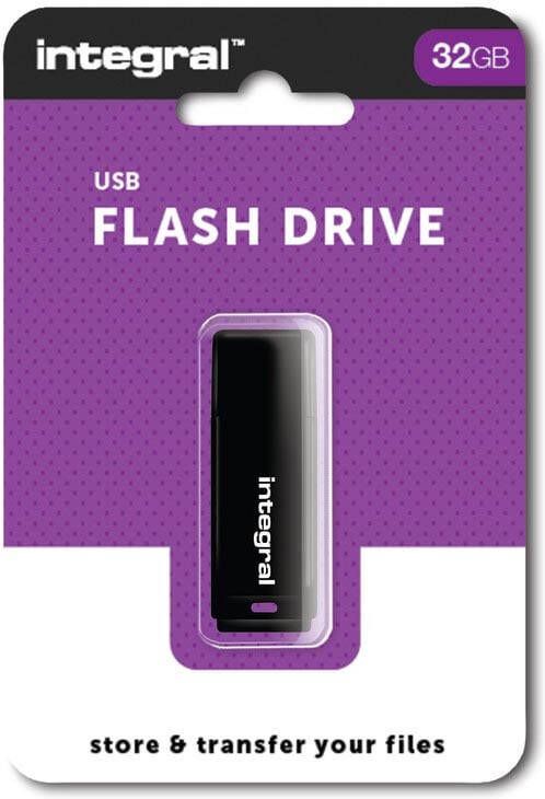 Integral USB 2.0 stick 32 GB zwart