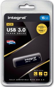 Integral USB stick 3.0 16 GB zwart