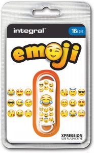 Integral Xpression Emoji USB 2.0 stick 16 GB wit