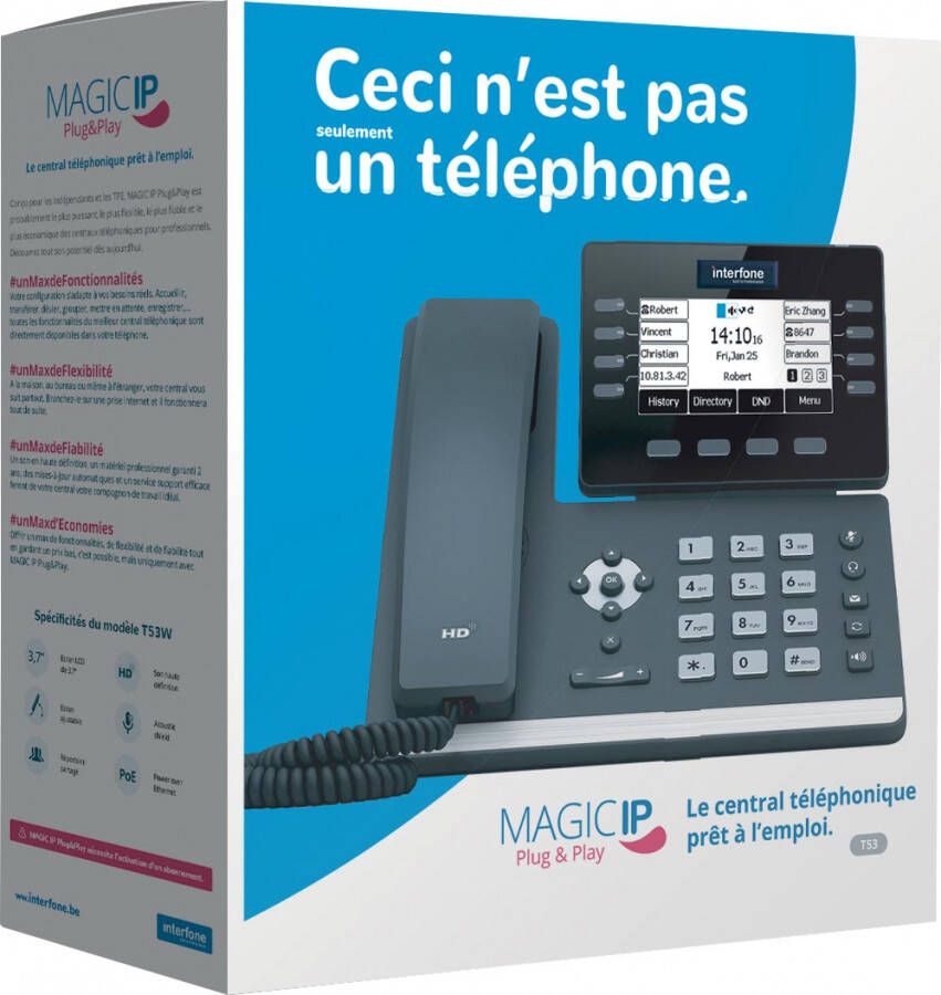 Interfone Magic IP Plug & Play T53 gebruiksklare telefooncentrale