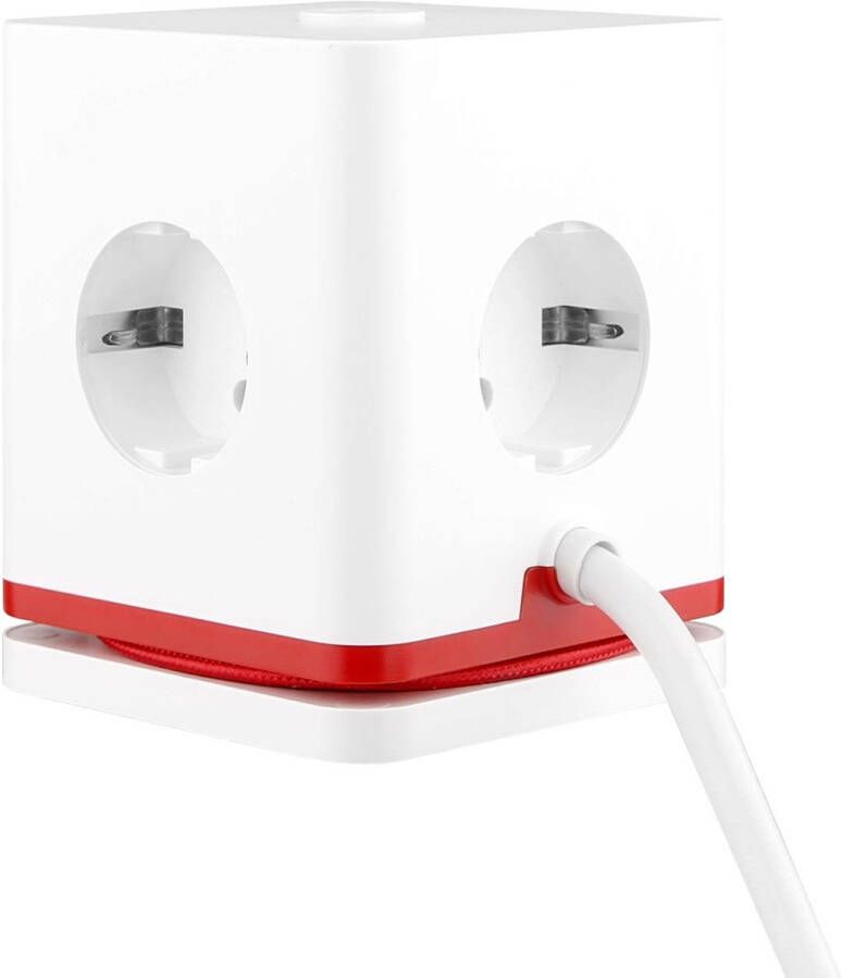 IOIO contactdoos SW1000 3 stopcontacten en 3 USB-poorten kubus wit