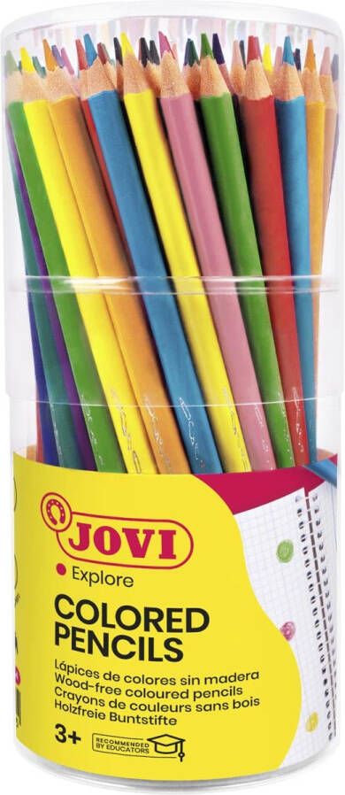 Jovi Kleurpotlood triangle houtvrij set Ã  84 kleuren ass