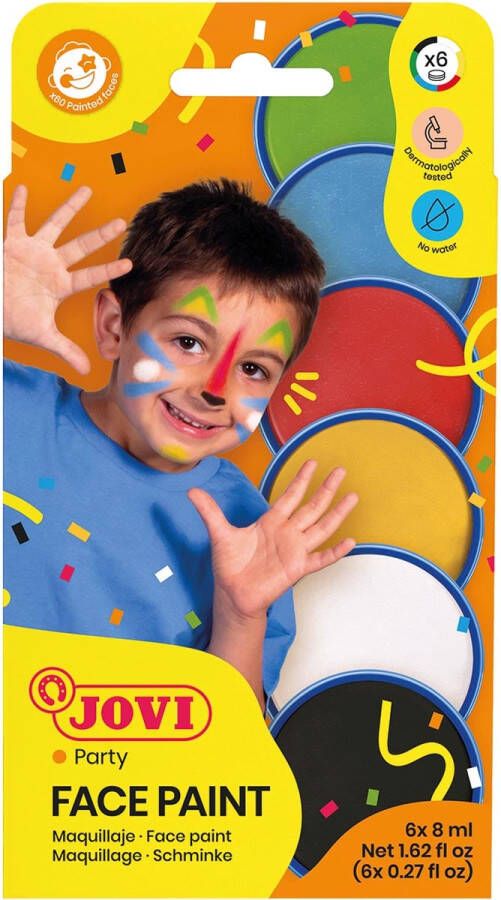Jovi maquillage Face Paint kartonnen etui van 6 kleuren