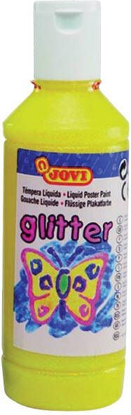 Jovi Plakkaatverf Glitter flacon van 250 ml geel