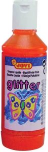 Jovi Plakkaatverf Glitter flacon van 250 ml oranje