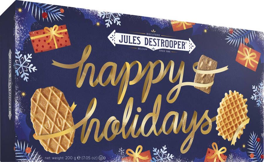 Jules Destrooper Happy Holidays doos van 200 g