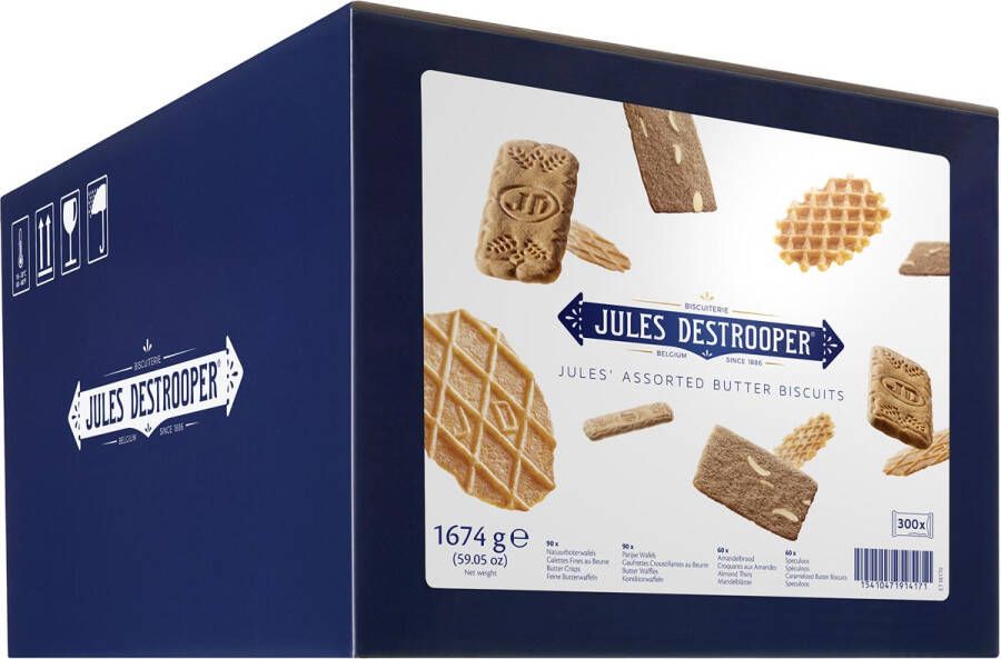 Jules Destrooper koekjes Jules&apos; Assorted Butter Biscuits doos van 300 stuks