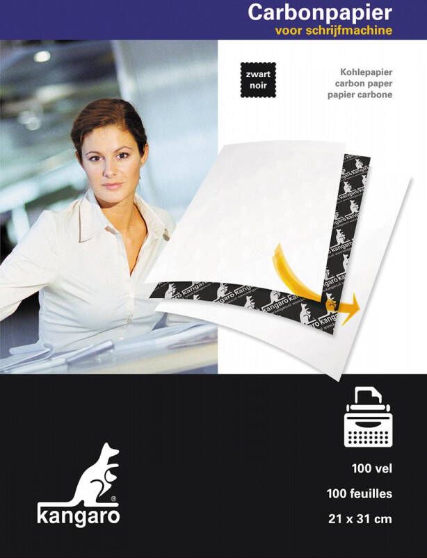 Kangaro carbonpapier, ft A4(21 x 31 cm ), zwart, pak van 100 vel online kopen