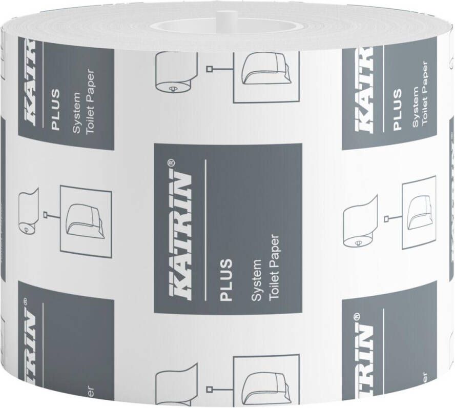 KATRIN Plus toiletpapier voor dispensers 2 laags 800 vellen pak van 36 rollen