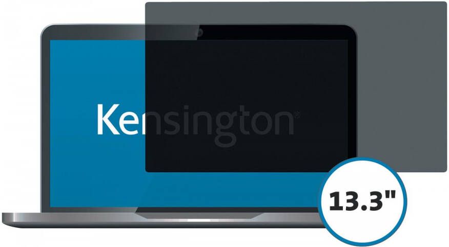 Kensington privacy filter dubbelzijdig verwijderbaar voor laptops van 13 3 inch 16 9