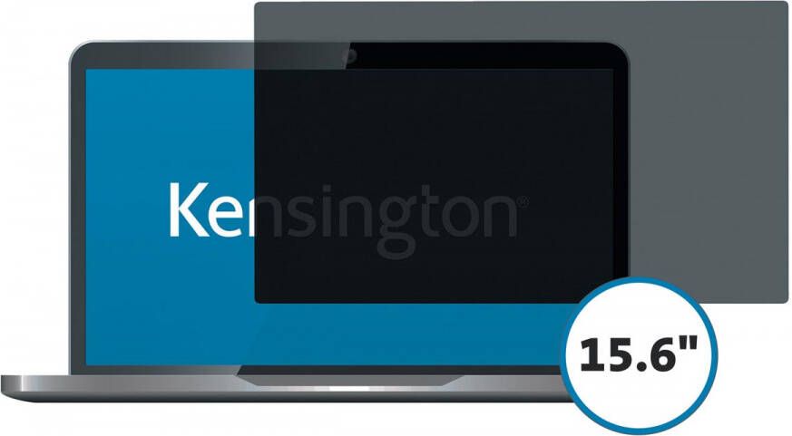 Kensington privacy filter dubbelzijdig verwijderbaar voor laptops van 15 6 inch 16 9