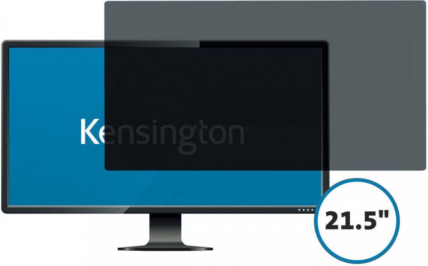 Kensington privacy filter dubbelzijdig verwijderbaar voor schermen van 21 5 inch 16 9