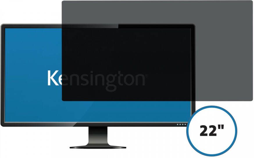 Kensington privacy filter dubbelzijdig verwijderbaar voor schermen van 22 inch 16 10