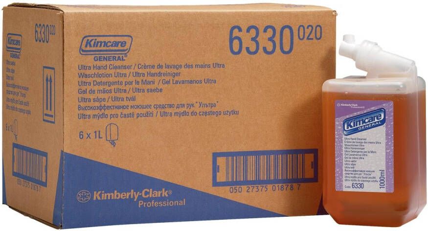 Kleenex navulling voor zeepdispenser Aquarius parfum amber flacon van 1 liter