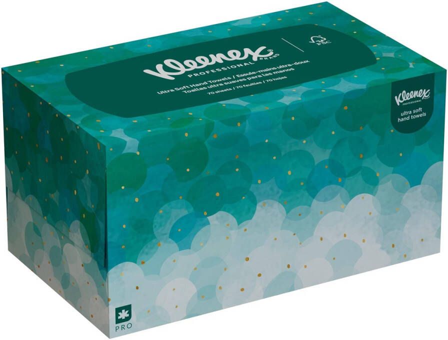Kleenex papieren handdoeken Ultra Soft Pop-up intergevouwen 1-laags 70 vellen dispenserdoos