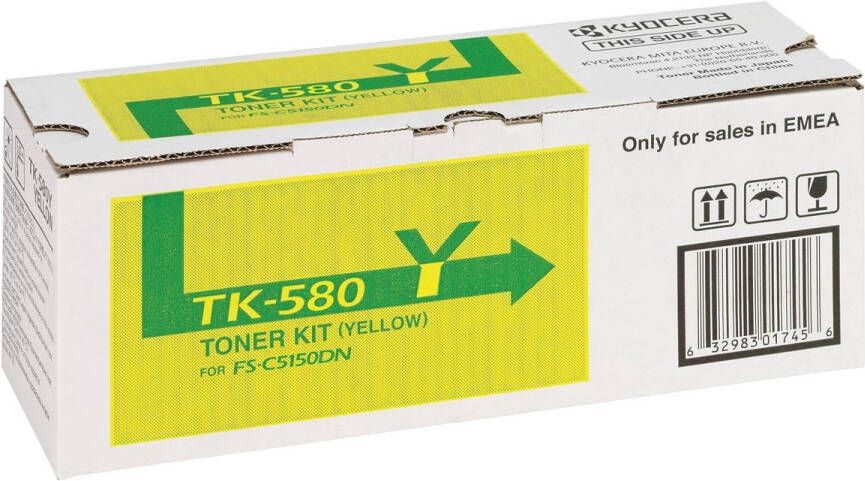 Kyocera Toner geel TK580Y 2800 pagina&apos;s 1T02KTANL0