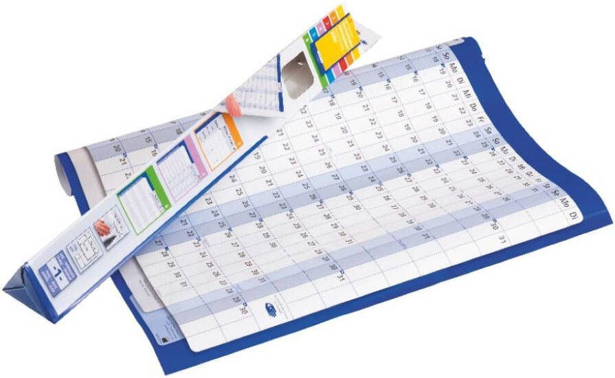 Legamaster jaarplanner 2026 ft 60 x 90 cm gelamineerd karton opgerold met 3 extra kolommen