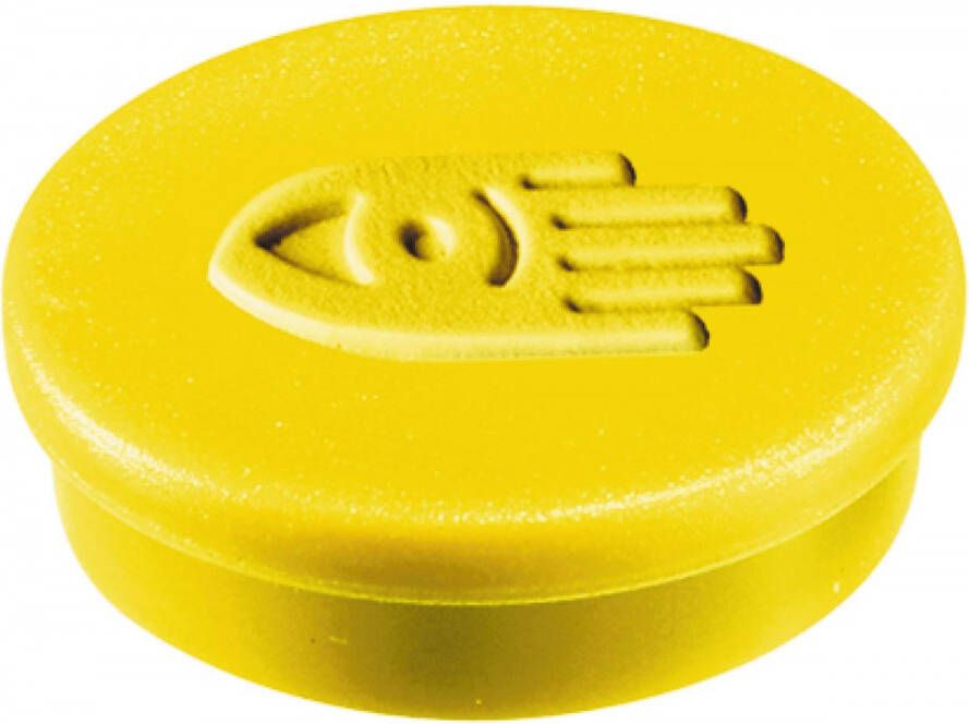 Legamaster magneet diameter 20 mm geel pak van 10 stuks