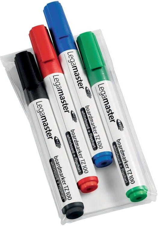 Legamaster whiteboardmarker TZ 100 etui met 4 stuks in geassorteerde kleuren - Foto 2