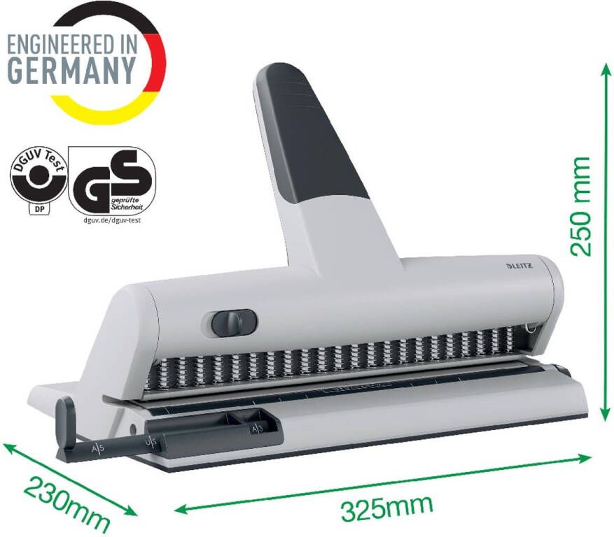 Leitz Perforator 5115 heavy duty 23 gaats zilver