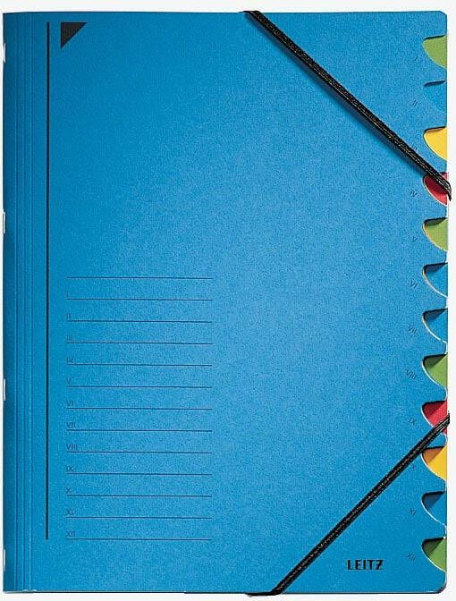 OfficeTown Leitz bureau sorteermap karton ft A4 12 tabs blauw