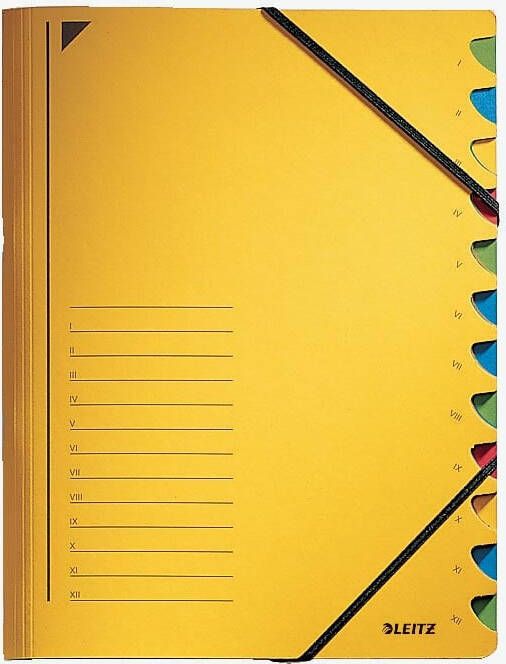 OfficeTown Leitz bureau sorteermap karton ft A4 12 tabs geel - Foto 2