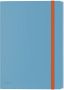 Leitz Cosy elastomap met 3 kleppen met opbergvak met drukknoppsluiting uit PP ft A4 blauw - Thumbnail 2