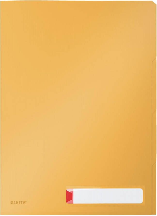 Leitz Cosy L-map met tabbladen 3 compartimenten ft A4 PP van 200 micron ondoorzichtig geel