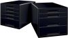 Leitz Dual Black ladenblok met 4 laden, zwart online kopen