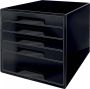 Leitz Dual Black ladenblok met 5 laden zwart - Thumbnail 1