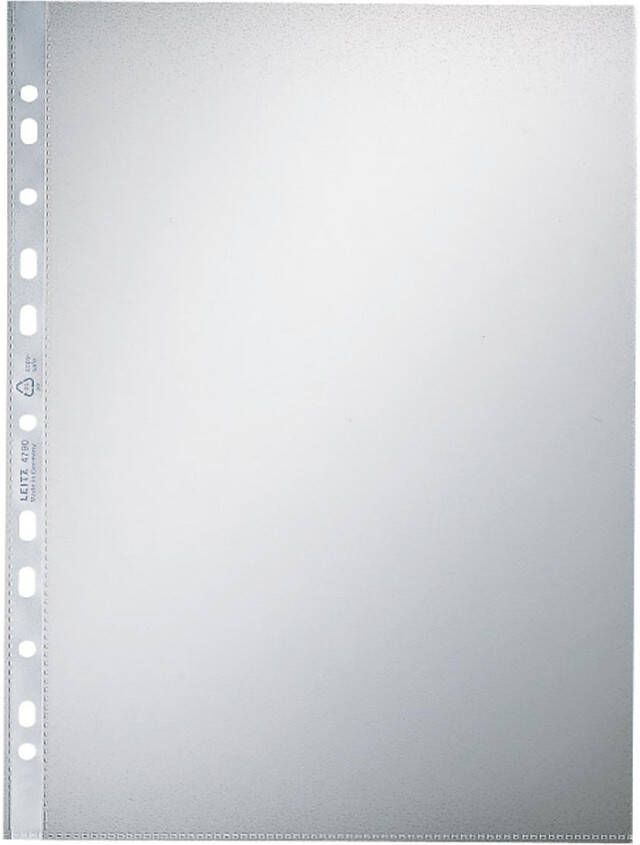 Leitz Showtas Premium standaard 11-gaats copy safe 0.085mm PP A4 transparant 100 stuks