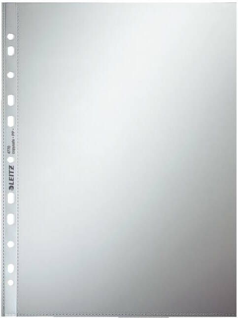 Leitz Showtas Premium standaard copy safe 0.08mm PP A4 transparant 100 stuks