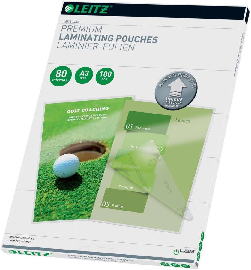 Leitz Ilam lamineerhoes ft A3 160 micron (2 x 80 micron) pak van 100 stuks