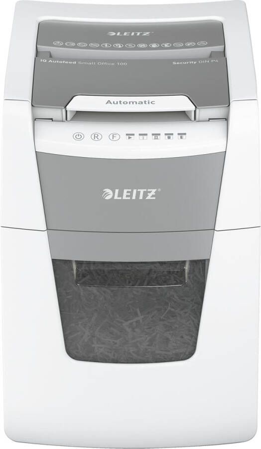 Leitz Papiervernietiger IQ Auto+ Small Office 100 P4 snippers 4x28mm