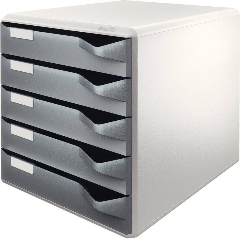 Leitz Ladenblok A4 5 laden donkergrijs wit