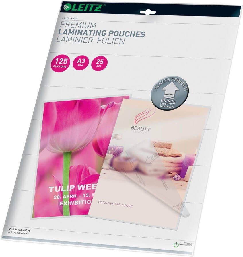 Leitz lamineerhoes Ilam ft A3 250 micron (2 x 125 micron) pak van 25 stuks
