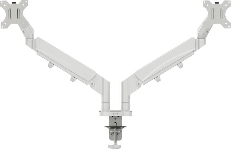 Leitz Ergo ruimtebesparende monitorarm dubbel lichtgrijs
