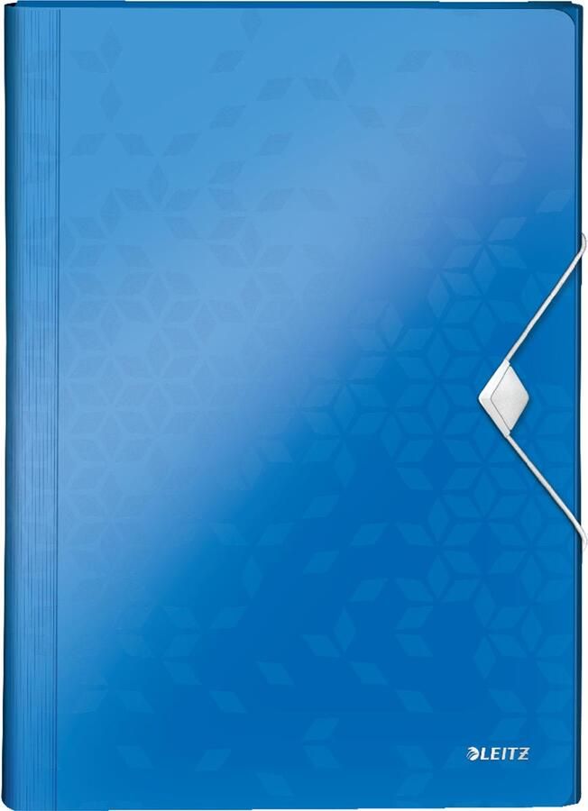 Leitz Wow projectmap ft A4 6 compartimenten uit PP blauw