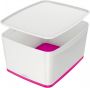 Leitz MyBox opbergdoos met deksel groot formaat roze - Thumbnail 1