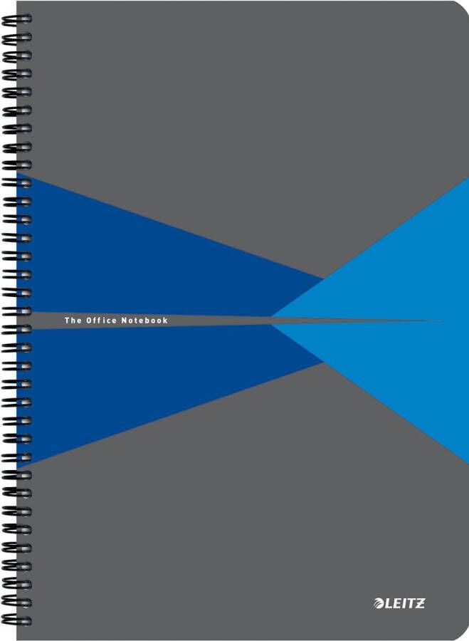 Leitz Office notitieboek ft A4 kaft in PP gelijnd blauw