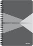 Leitz Notitieboek Office A5 lijn 180 pagina's 80gr grijs - Thumbnail 1