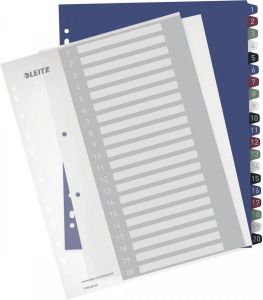 Leitz personaliseerbare tabbladen 11-gaatsperforatie 1-20 tabs