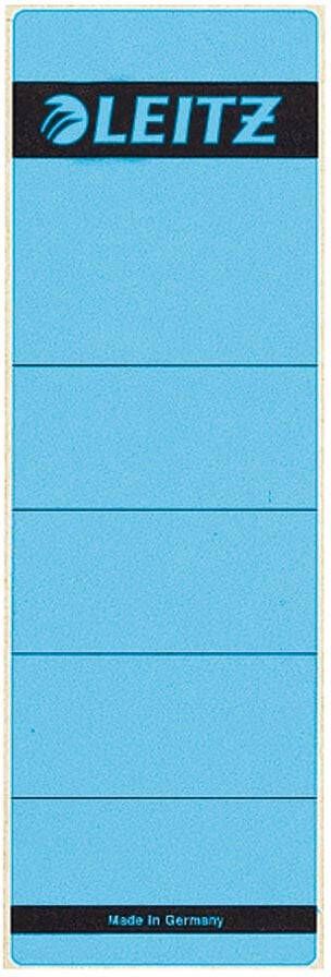 Leitz rugetiketten zelfklevend ft 6 1 x 19 1 cm pak van 10 stuks blauw
