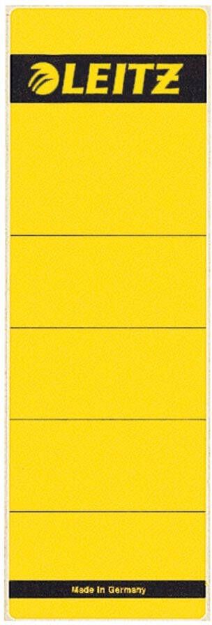 Leitz rugetiketten zelfklevend ft 6 1 x 19 1 cm pak van 10 stuks geel