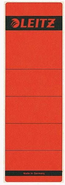 Leitz rugetiketten zelfklevend ft 6 1 x 19 1 cm pak van 10 stuks rood