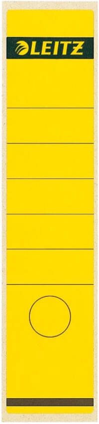 Leitz rugetiketten zelfklevend ft 6 1 x 28 5 cm pak van 10 stuks geel