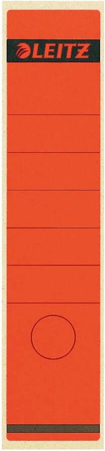 Leitz rugetiketten zelfklevend ft 6 1 x 28 5 cm pak van 10 stuks rood
