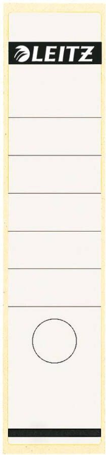 Leitz rugetiketten zelfklevend ft 6 1 x 28 5 cm pak van 10 stuks wit